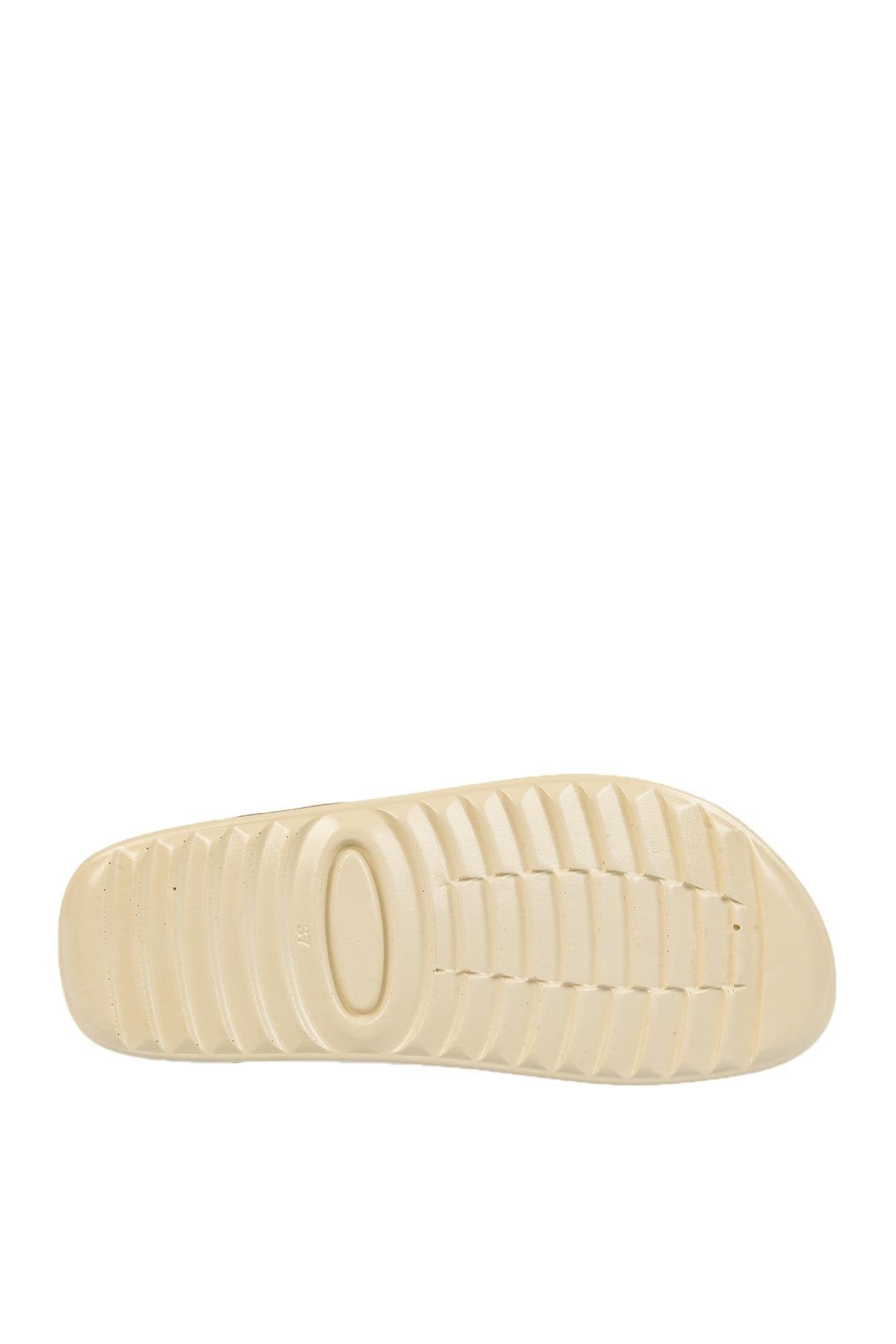 DGN P28 HAKİKİ DERİ KADIN SANDALET BEJ