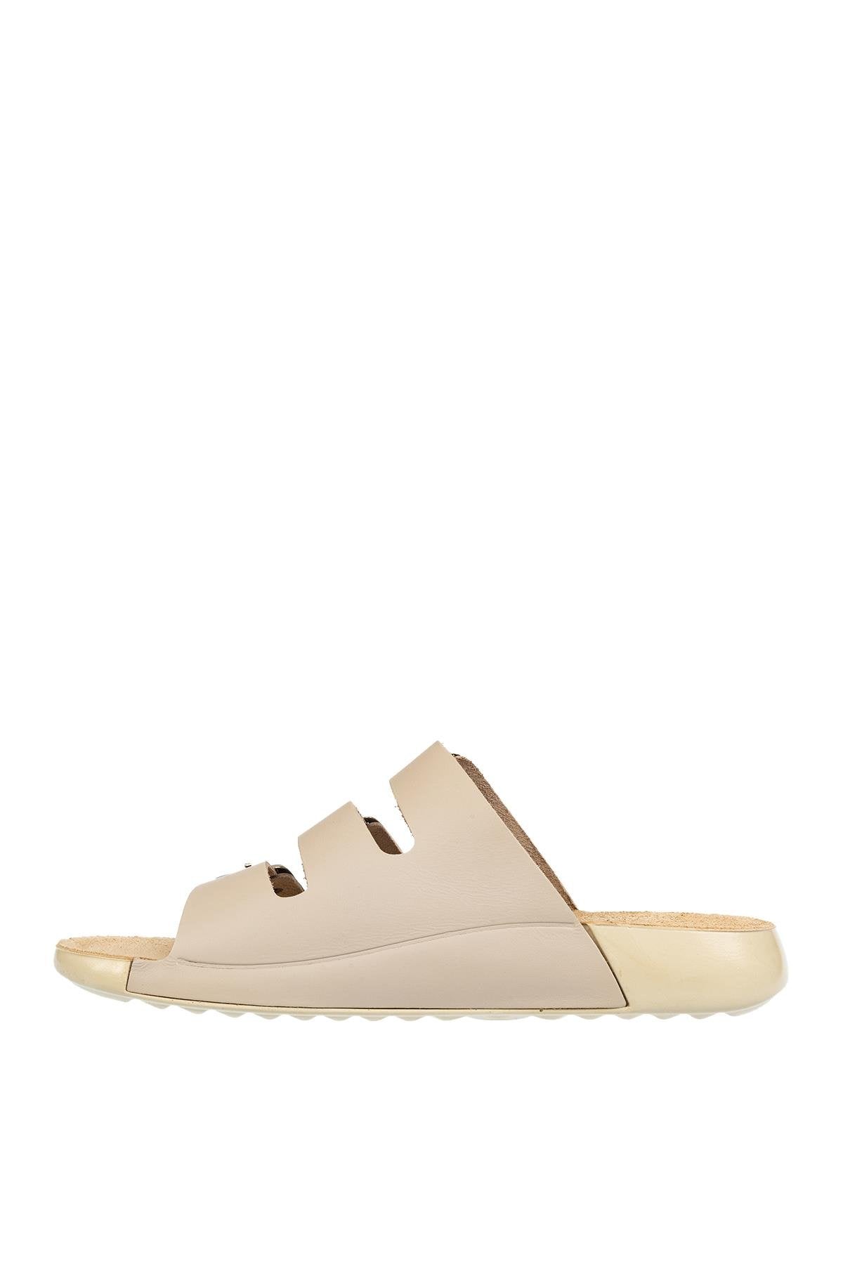 DGN P29 HAKİKİ DERİ KADIN TERLİK BEJ