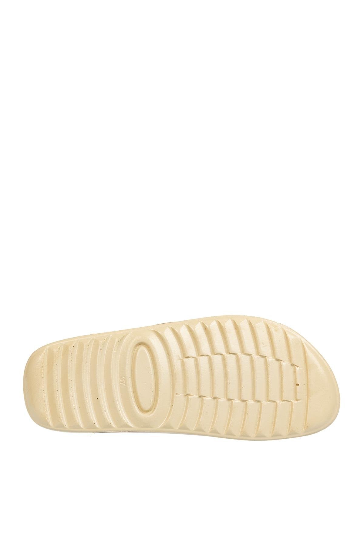 DGN P29 HAKİKİ DERİ KADIN TERLİK BEJ