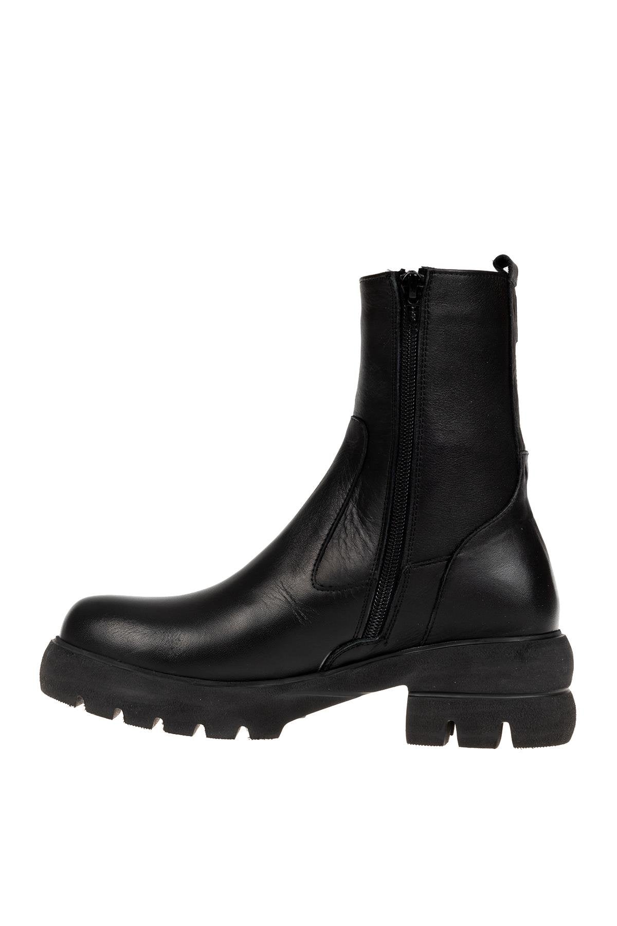 Dr.Flexer 500501 HAKİKİ DERİ KADIN COMFORT BOT SİYAH