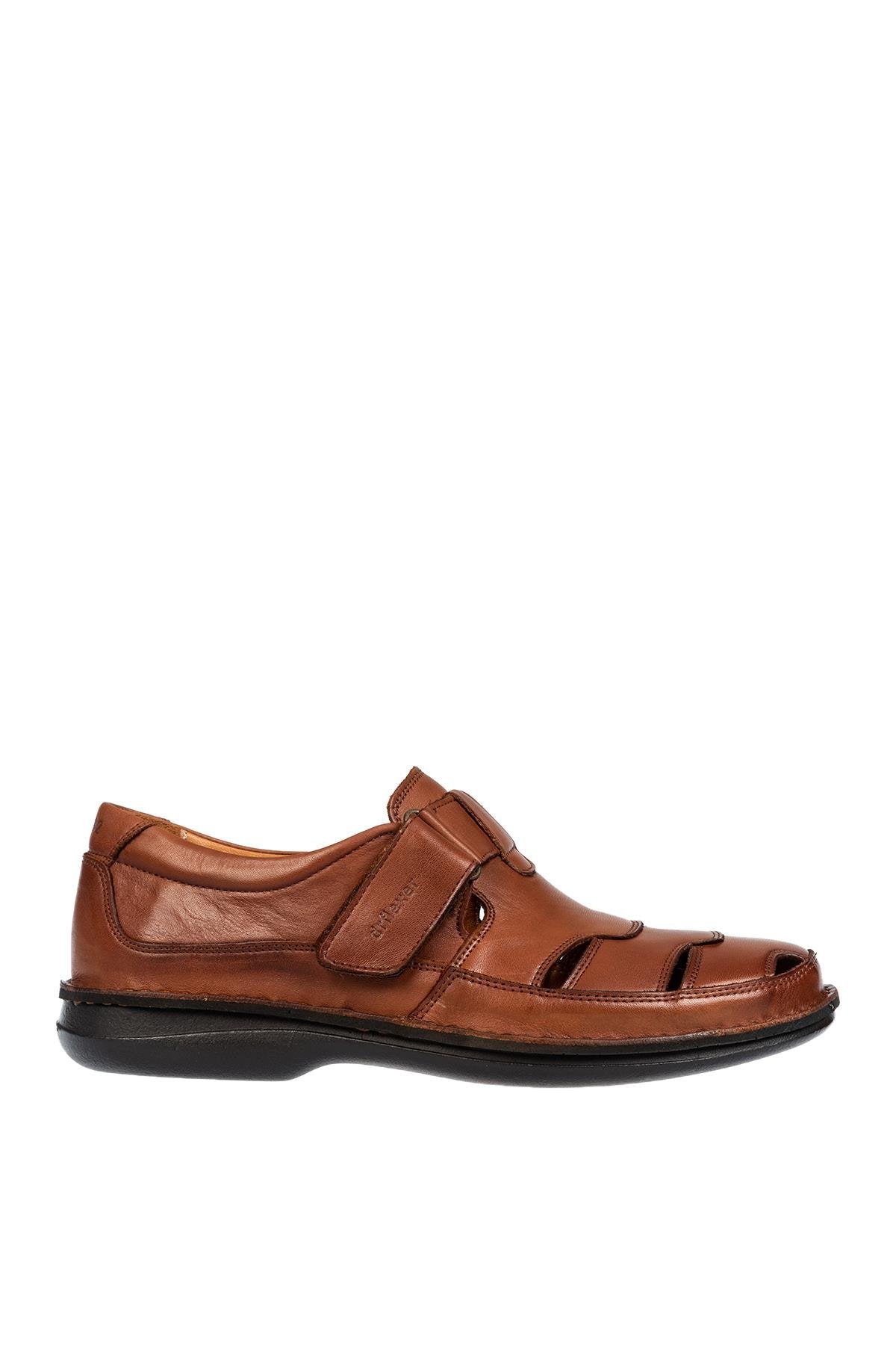 Dr.Flexer 816607 HAKİKİ DERİ ERKEK COMFORT SANDALET TABA