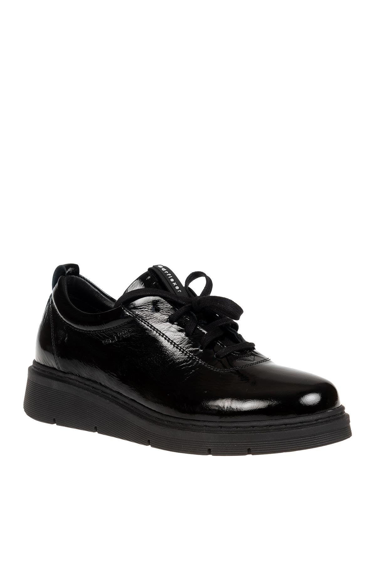 Dr.Flexer 197907 HAKİKİ DERİ KADIN COMFORT AYAKKABI SİYAH RUGAN