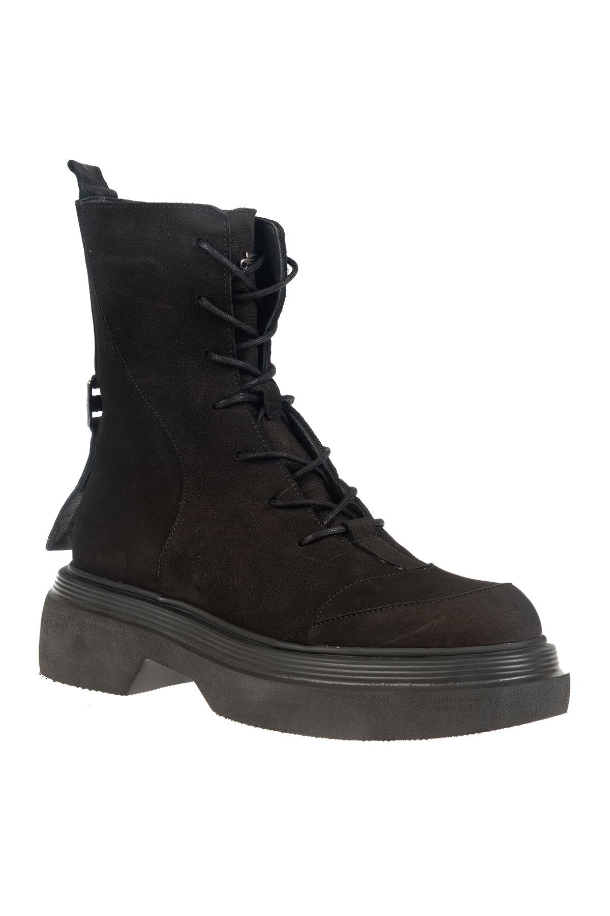 Dr.Flexer 868901 HAKİKİ DERİ KADIN COMFORT BOT NBK SİYAH