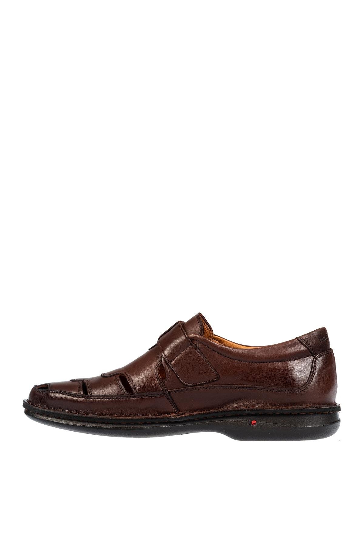Dr.Flexer 816607 HAKİKİ DERİ ERKEK COMFORT SANDALET KAHVE
