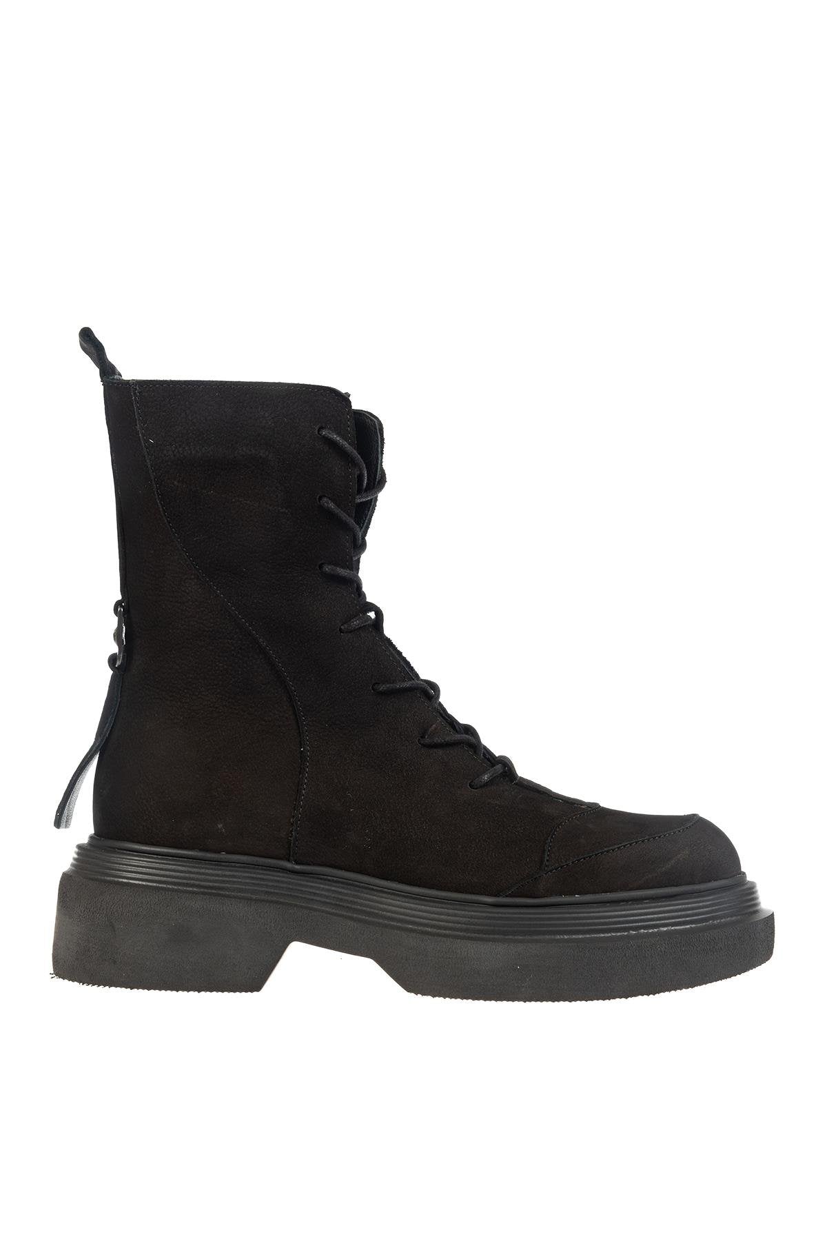 Dr.Flexer 868901 HAKİKİ DERİ KADIN COMFORT BOT NBK SİYAH