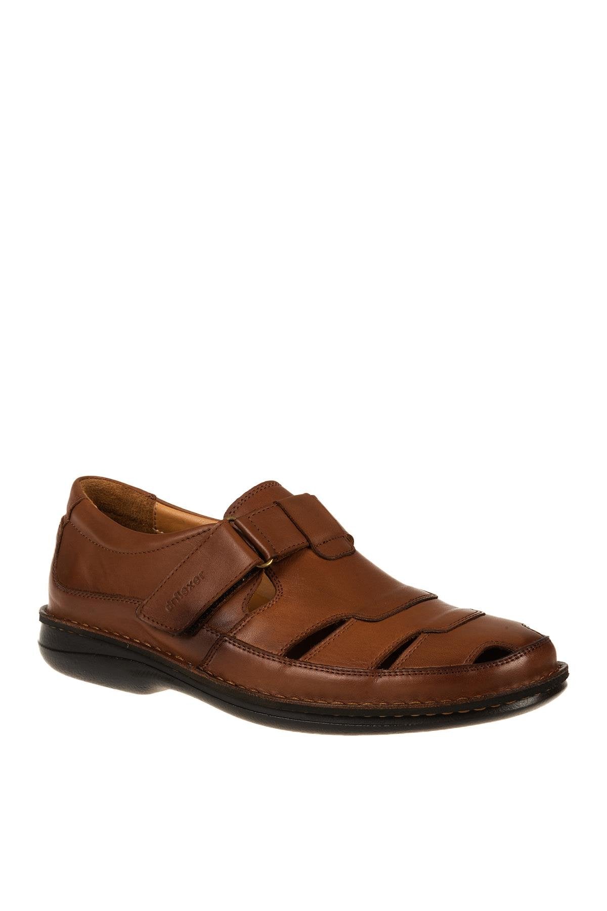Dr.Flexer 816607 HAKİKİ DERİ ERKEK COMFORT SANDALET TABA