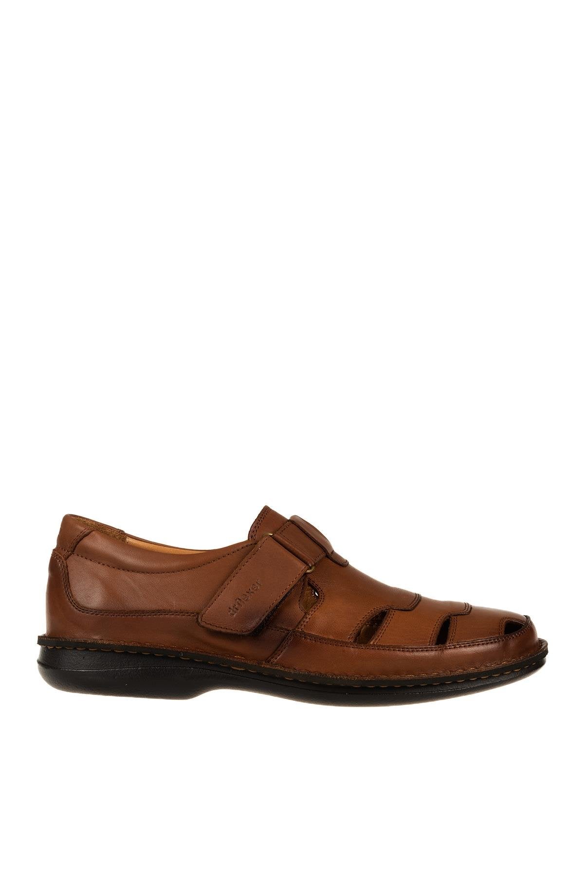 Dr.Flexer 816607 HAKİKİ DERİ ERKEK COMFORT SANDALET TABA