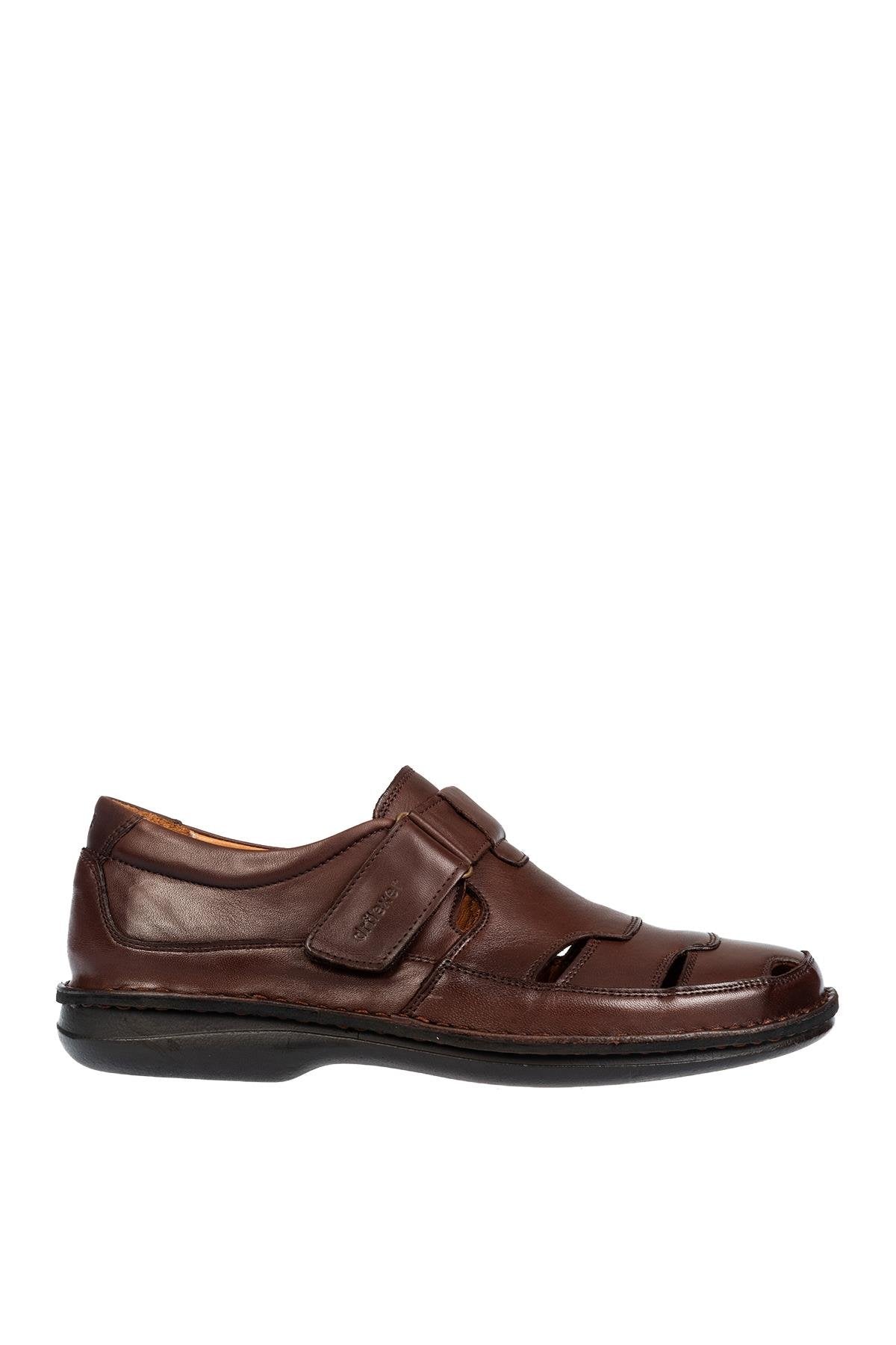 Dr.Flexer 816607 HAKİKİ DERİ ERKEK COMFORT SANDALET KAHVE