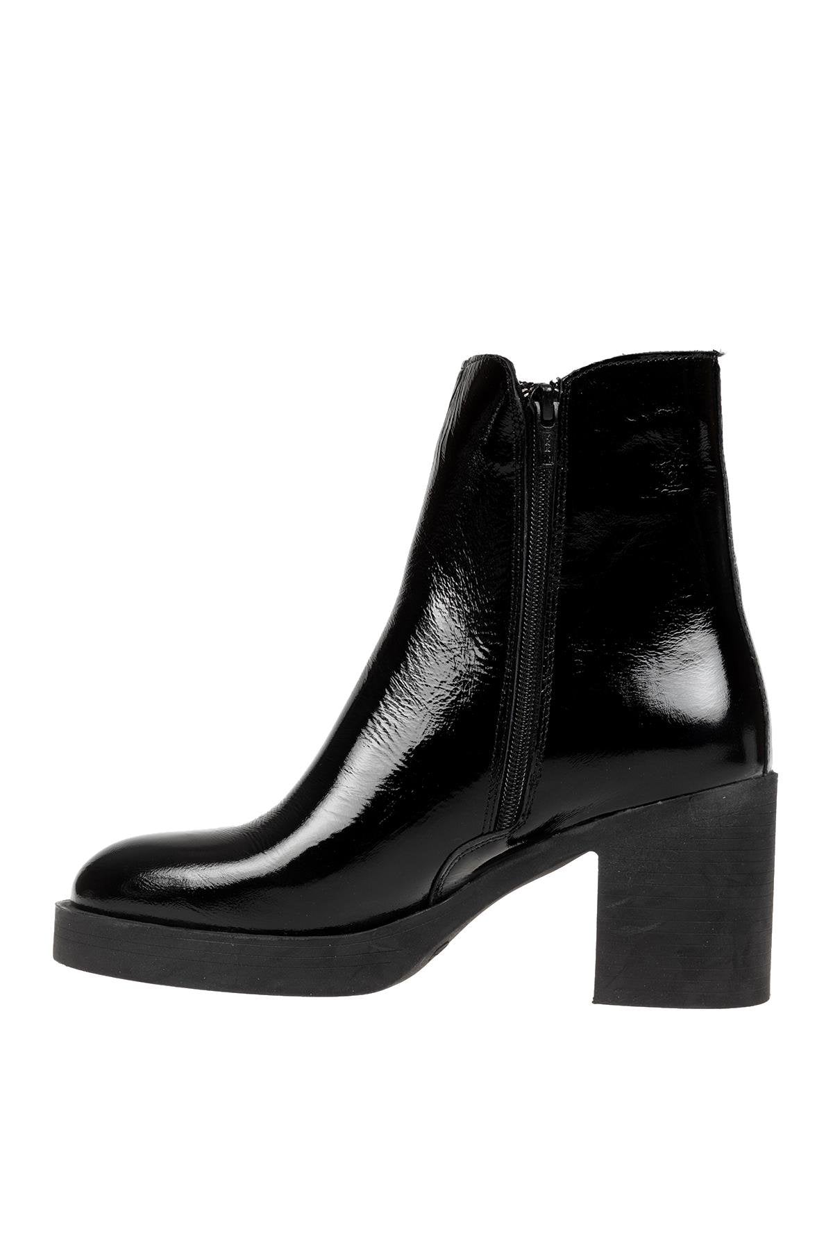 Dr.Flexer 145302 HAKİKİ DERİ KADIN COMFORT BOT SİYAH RUGAN