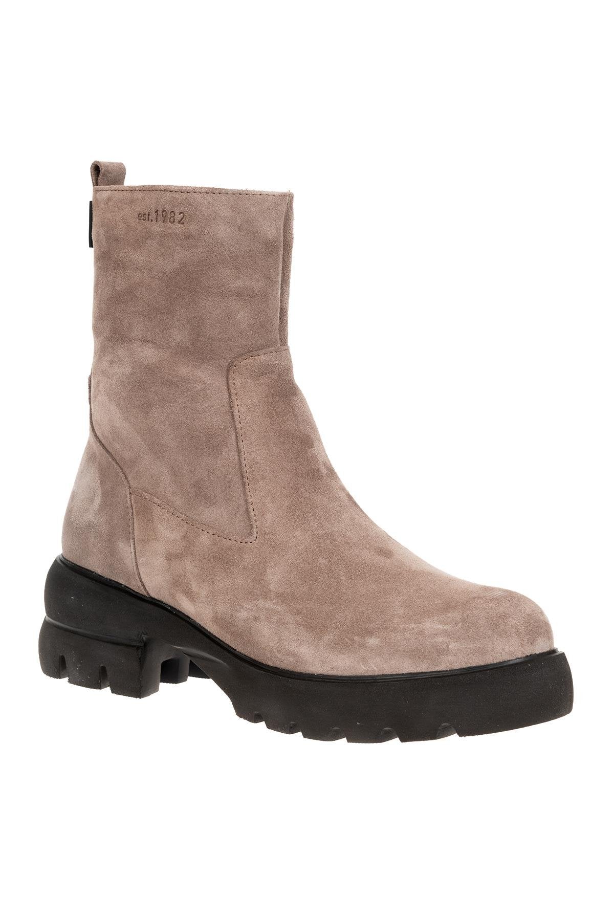 Dr.Flexer 500501 HAKİKİ DERİ KADIN COMFORT BOT SÜET TOPRAK