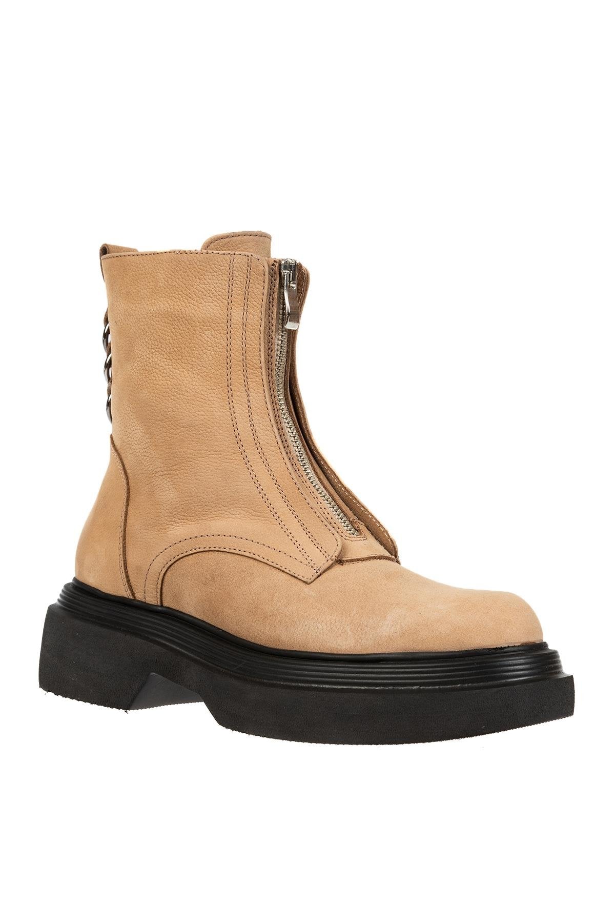 Dr.Flexer 868902 HAKİKİ DERİ KADIN COMFORT BOT NBK BEJ