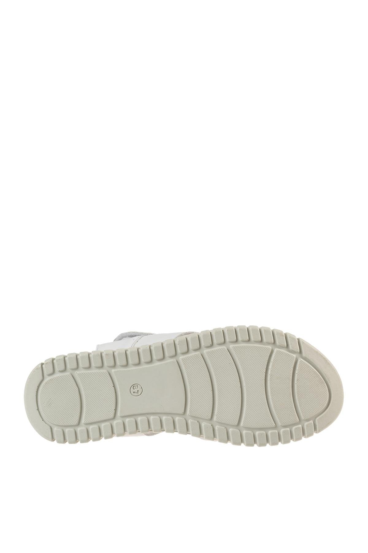 ÜÇEL 1011 KADIN SANDALET BEYAZ