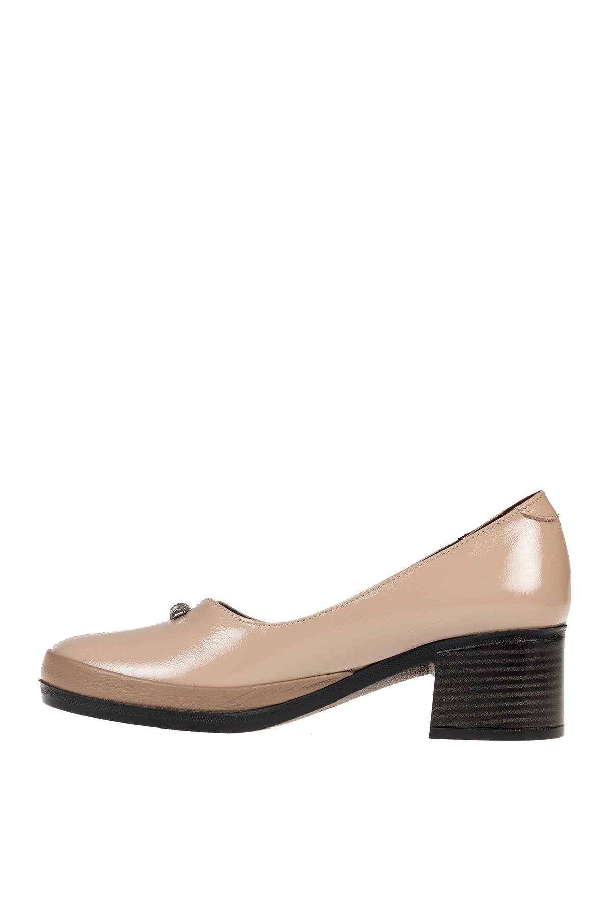 Üçel 106 HAKİKİ DERİ KADIN AYAKKABI VİZON RUGAN