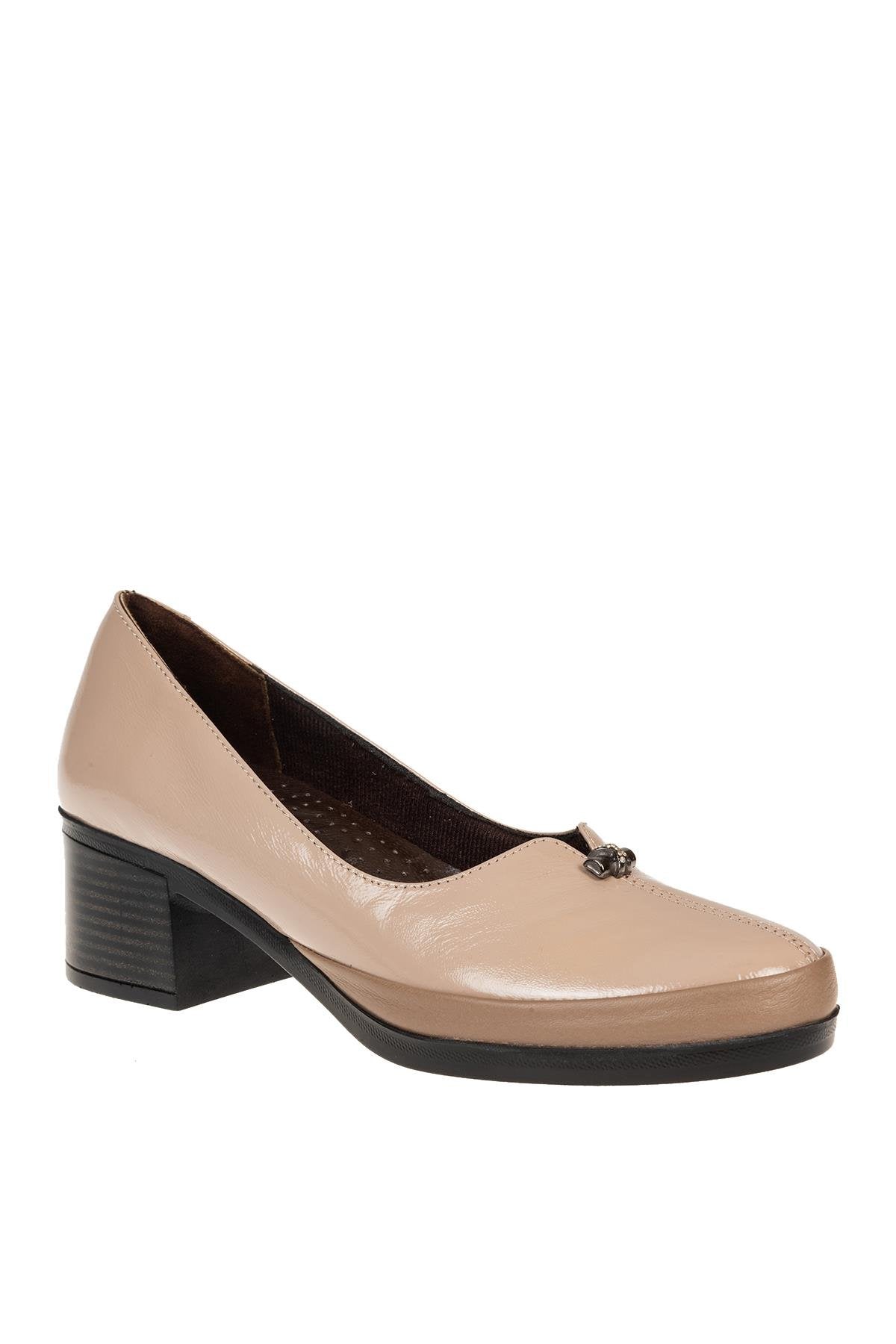 Üçel 106 HAKİKİ DERİ KADIN AYAKKABI VİZON RUGAN