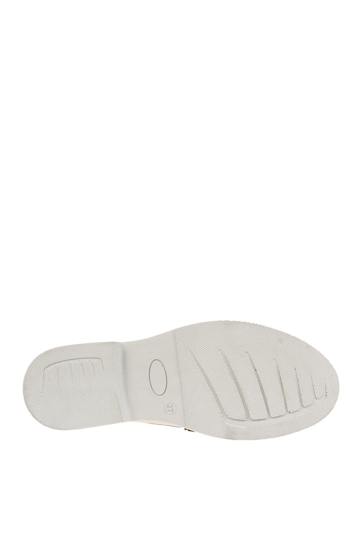 Üçel 1072 HAKİKİ DERİ KADIN AYAKKABI BEJ RUGAN