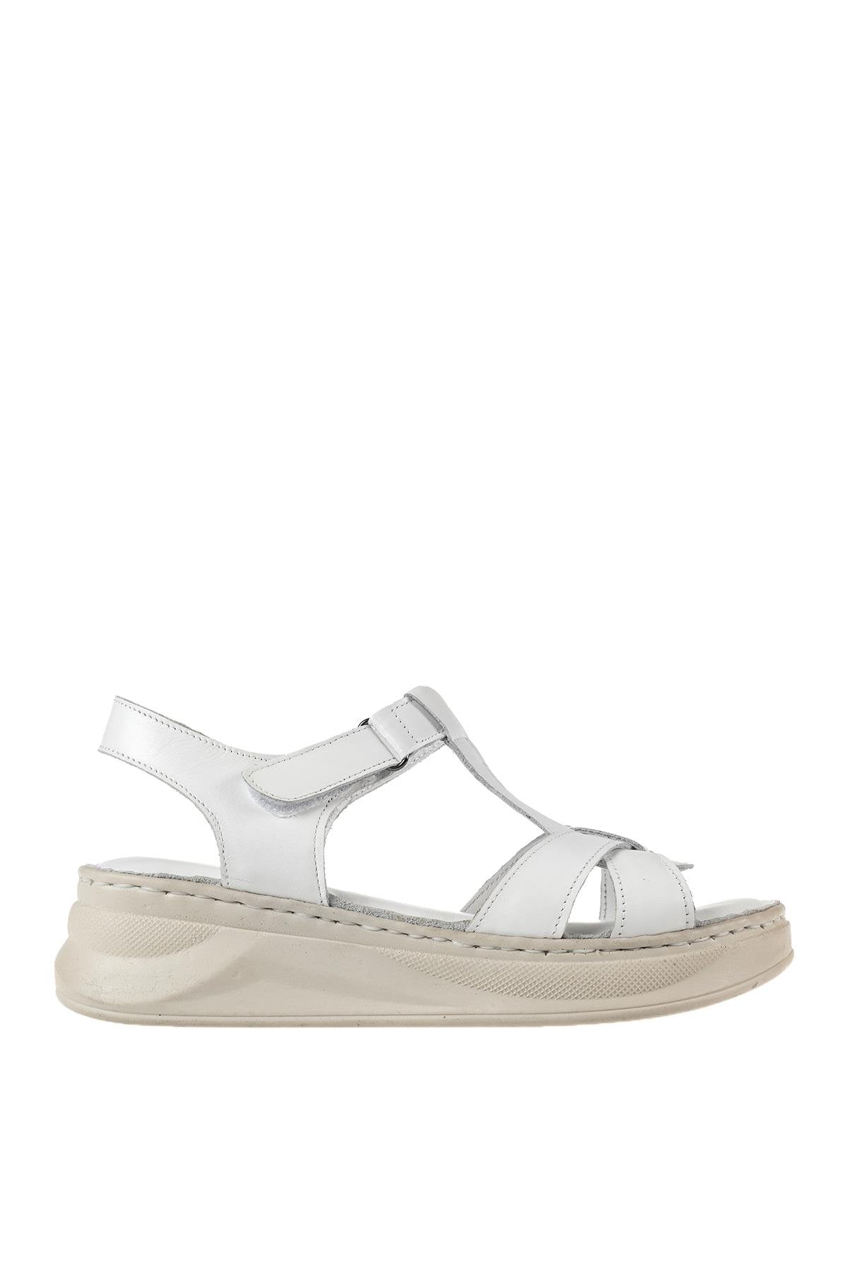ÜÇEL 14 KADIN SANDALET BEYAZ