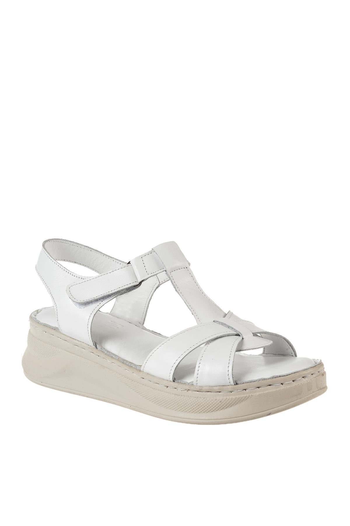 ÜÇEL 14 KADIN SANDALET BEYAZ