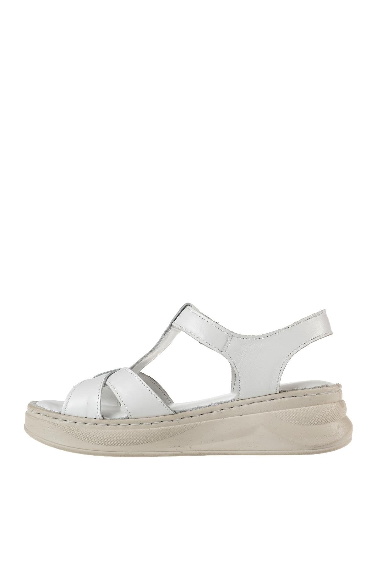 ÜÇEL 14 KADIN SANDALET BEYAZ