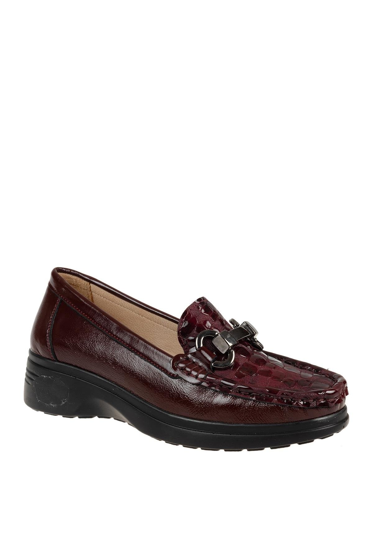 ÜÇEL 174-MT155 KADIN AYAKKABI BORDO RUGAN