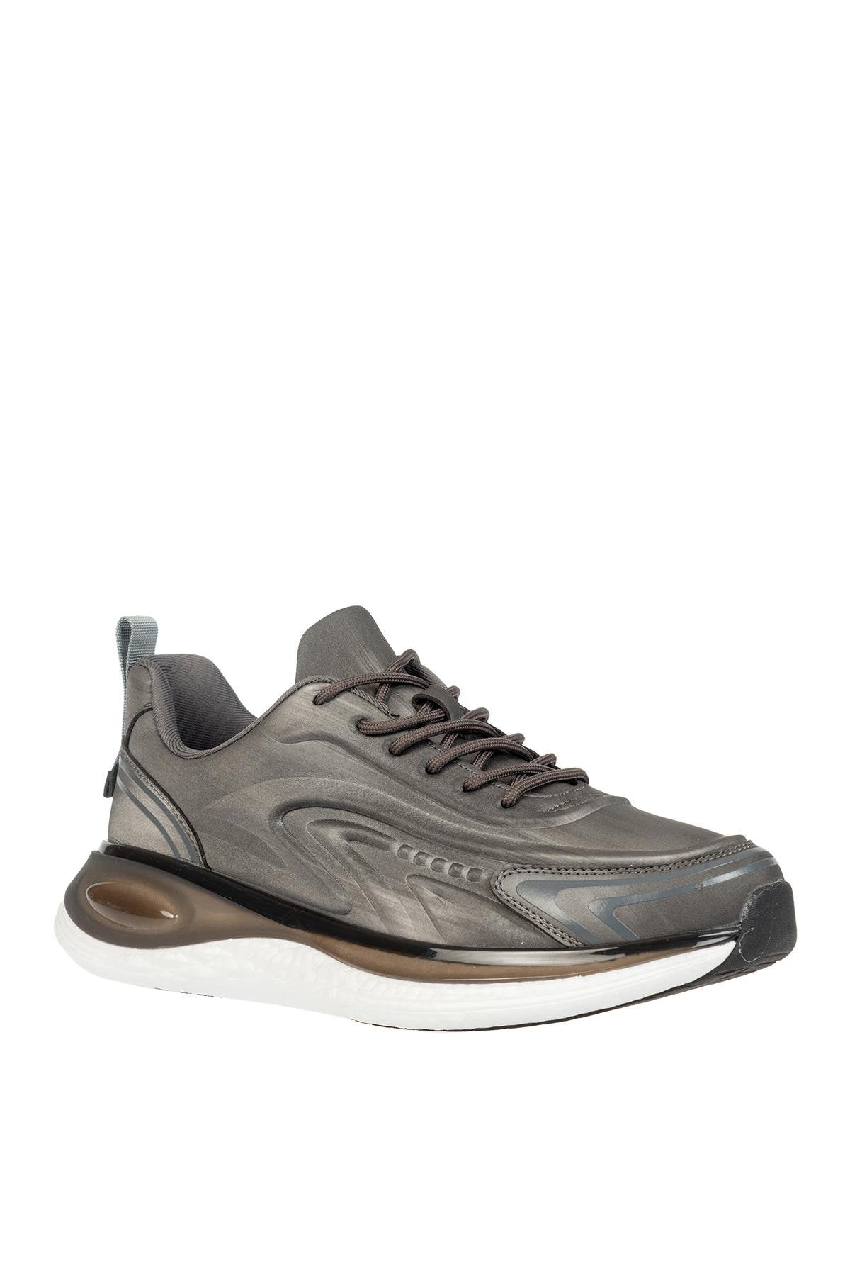 ÜÇEL 1973 HAKİKİ DERİ ERKEK SNEAKER AYAKKABI FÜME