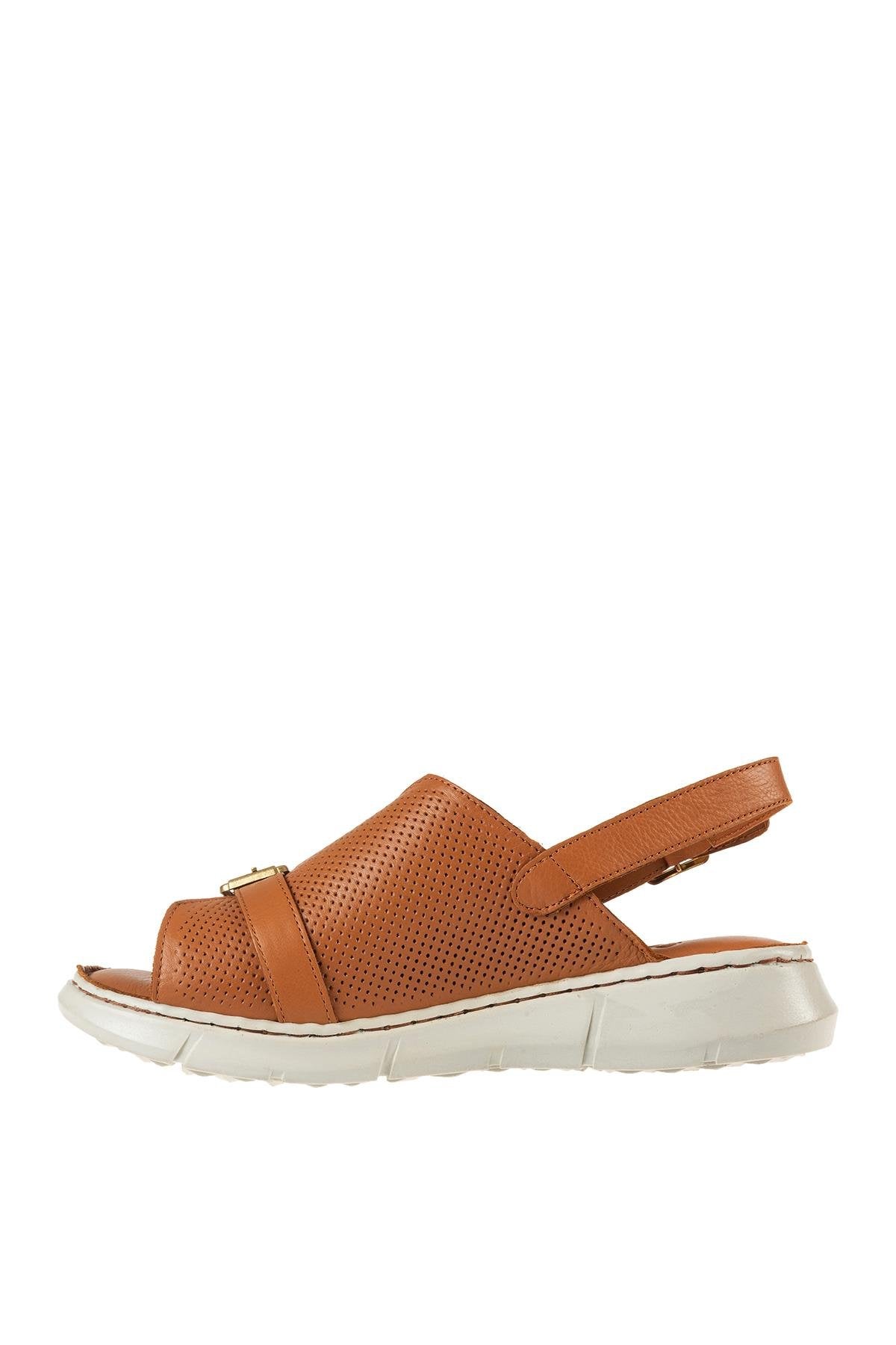 ÜÇEL 201 KADIN SANDALET TABA