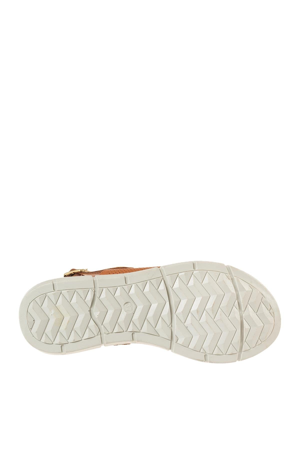 ÜÇEL 201 KADIN SANDALET TABA