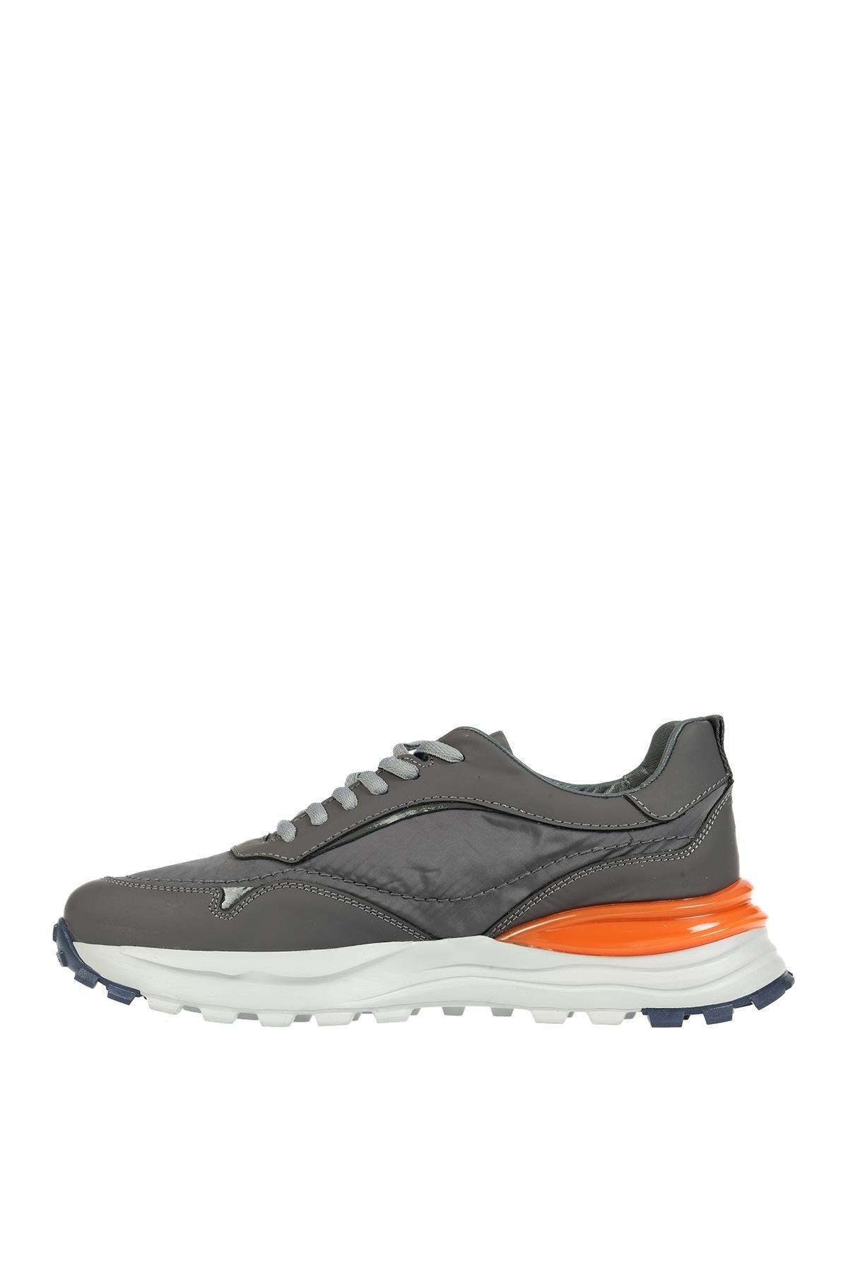 ÜÇEL 2151 HAKİKİ DERİ ERKEK SNEAKER AYAKKABI FÜME