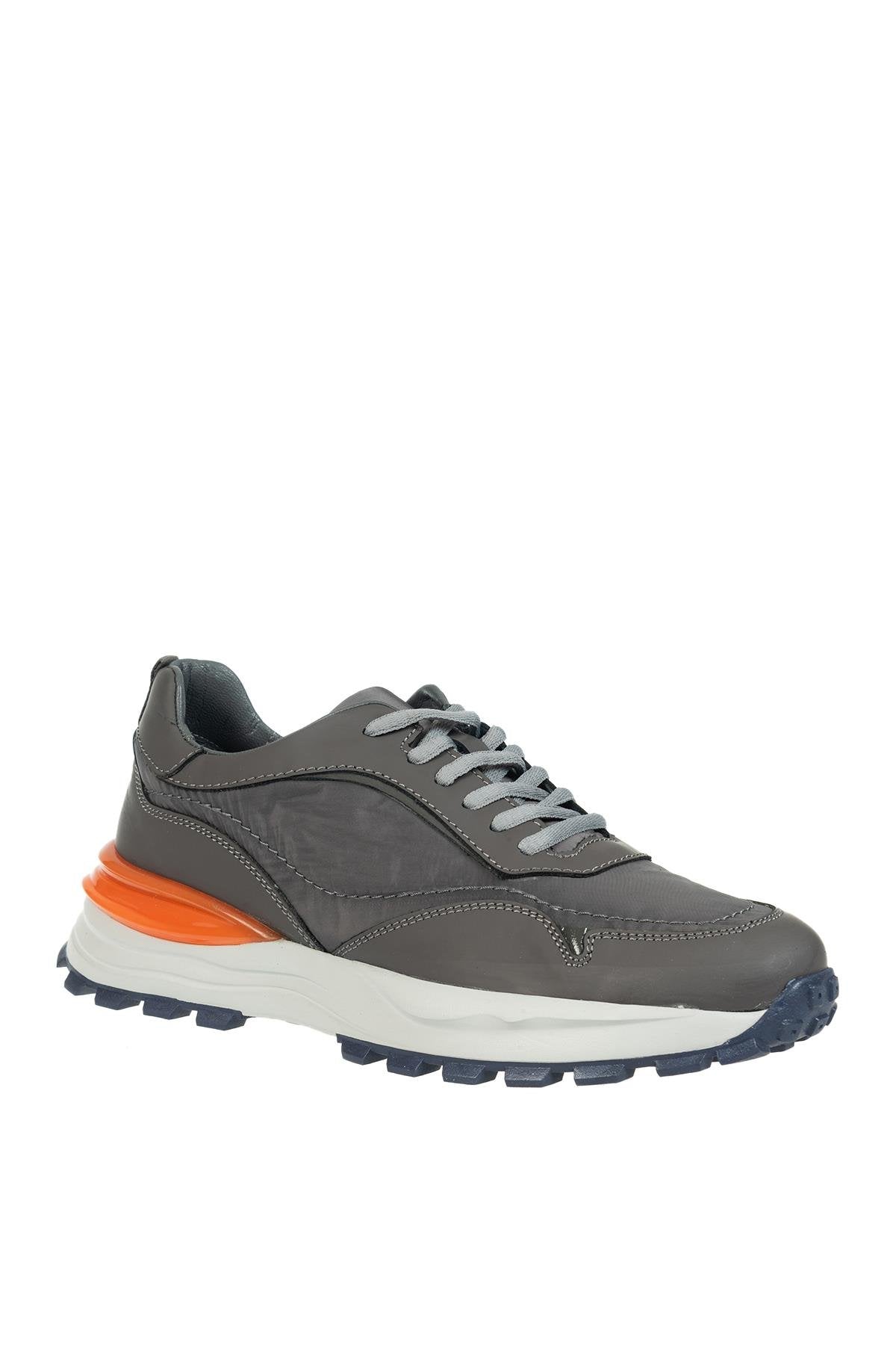 ÜÇEL 2151 HAKİKİ DERİ ERKEK SNEAKER AYAKKABI FÜME