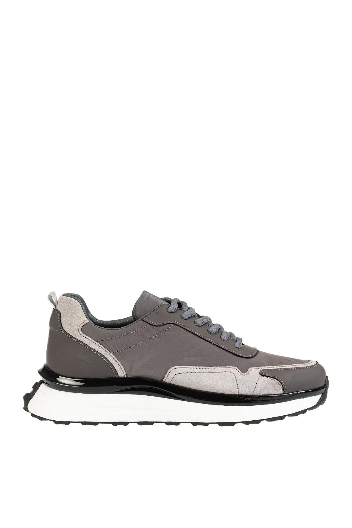 ÜÇEL 2313 HAKİKİ DERİ ERKEK SNEAKER AYAKKABI FÜME