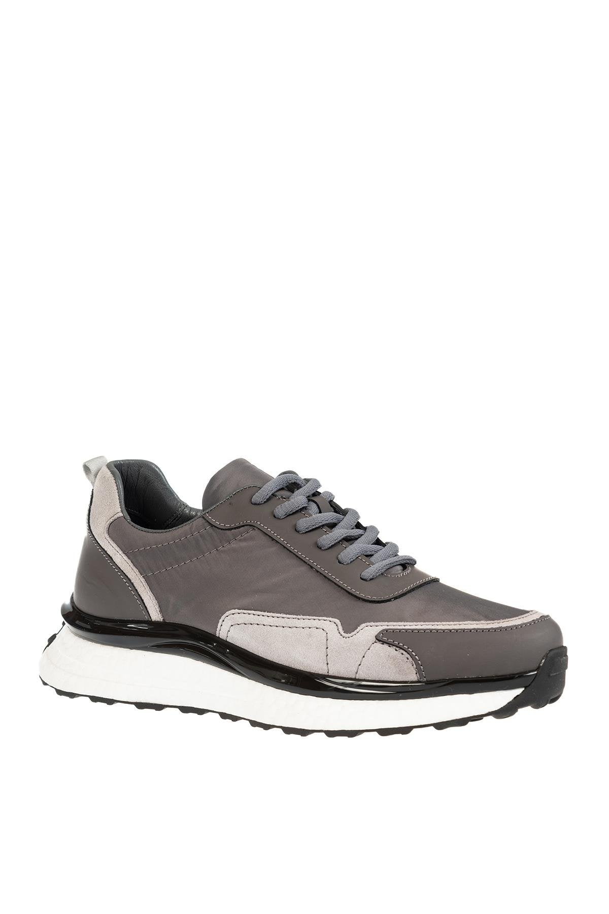 ÜÇEL 2313 HAKİKİ DERİ ERKEK SNEAKER AYAKKABI FÜME