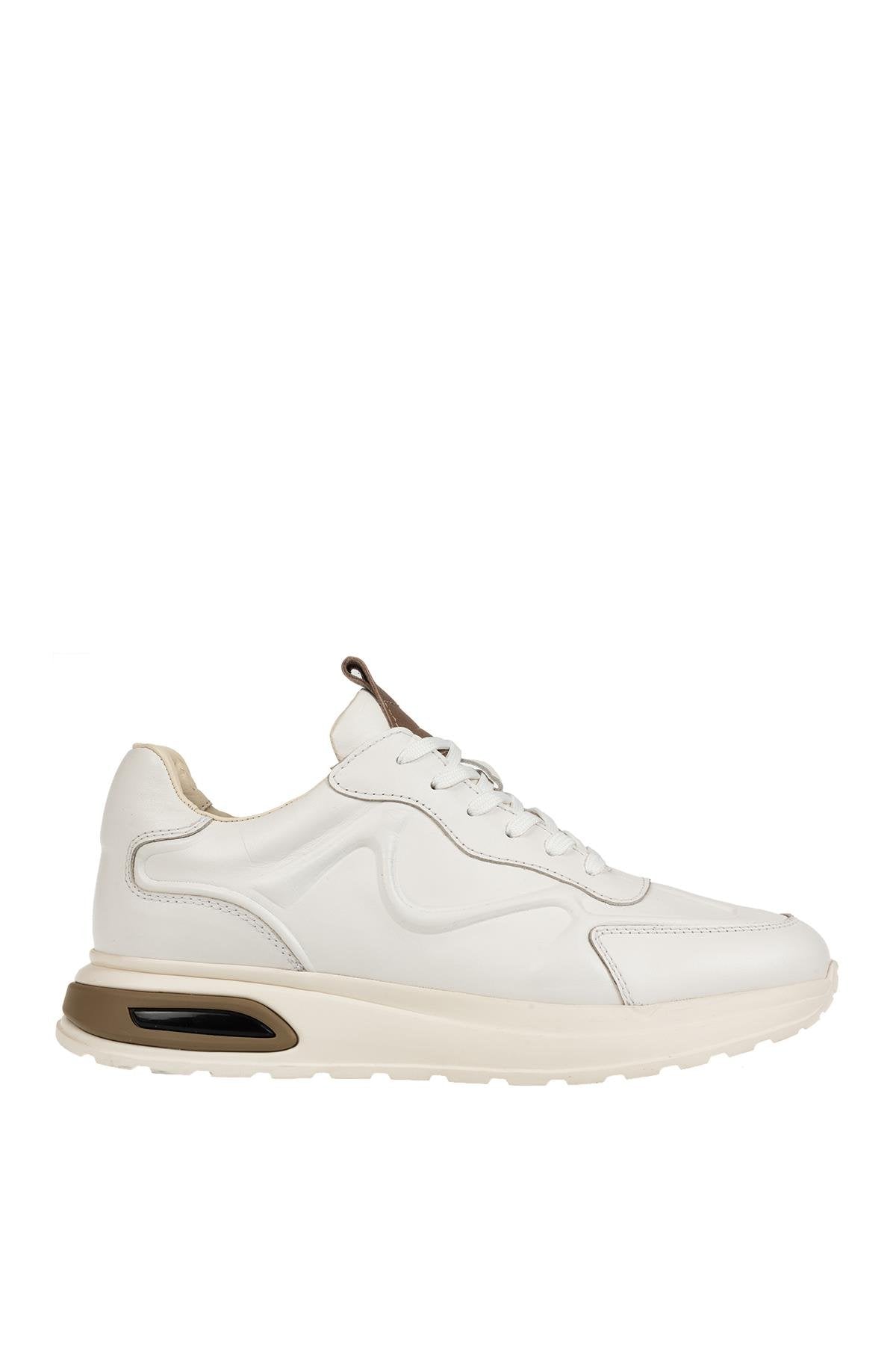 ÜÇEL 2356 HAKİKİ DERİ ERKEK SNEAKER AYAKKABI BEYAZ