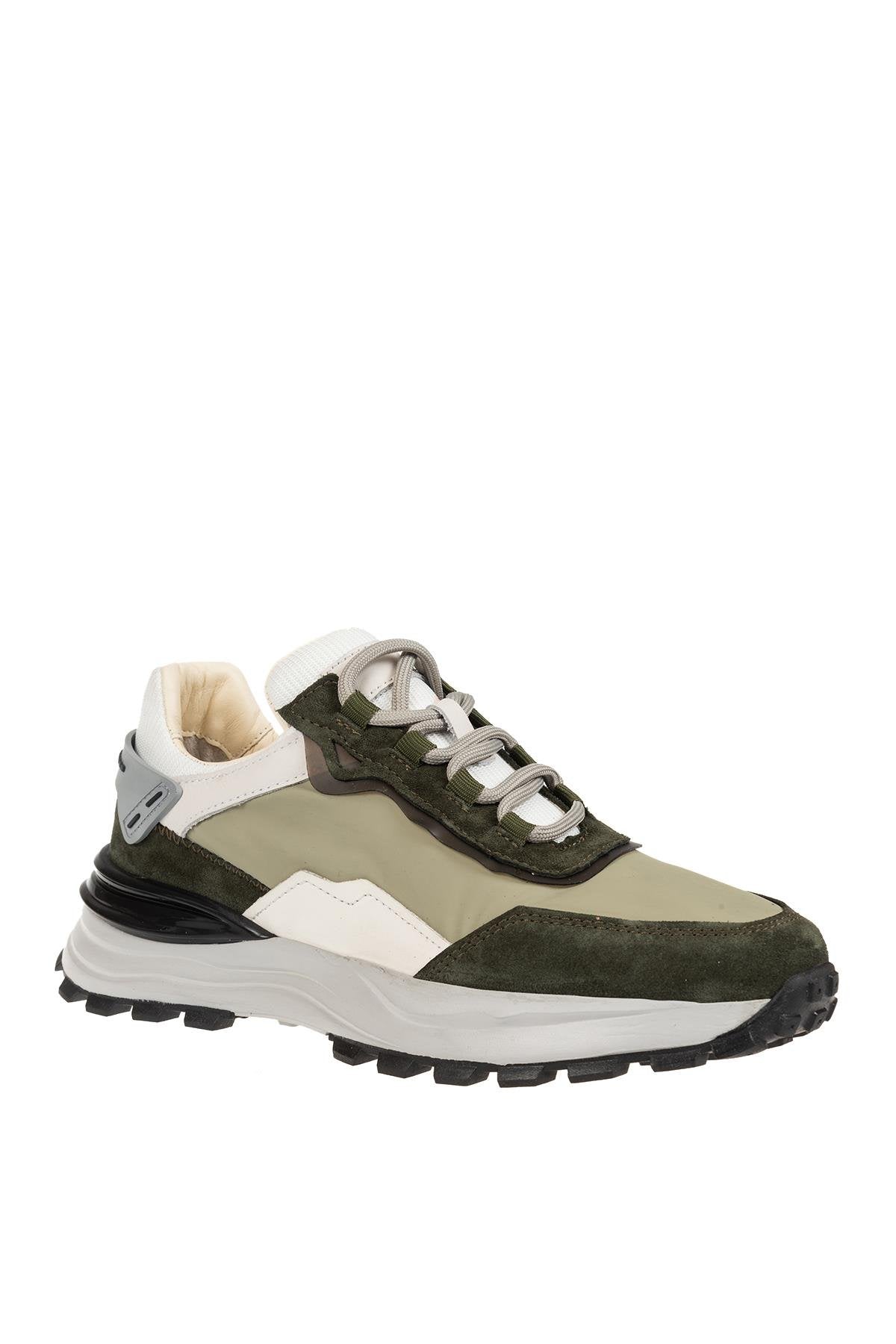 ÜÇEL 2423 HAKİKİ DERİ ERKEK SNEAKER AYAKKABI YEŞİL
