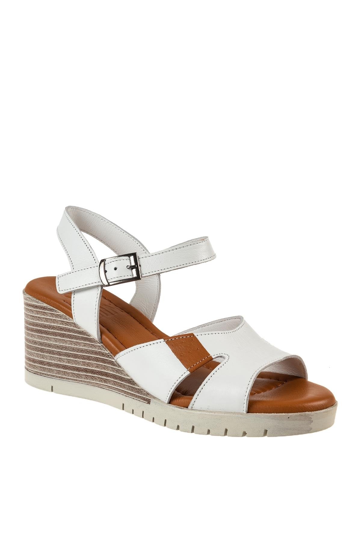 ÜÇEL 2523405 KADIN SANDALET BEYAZ