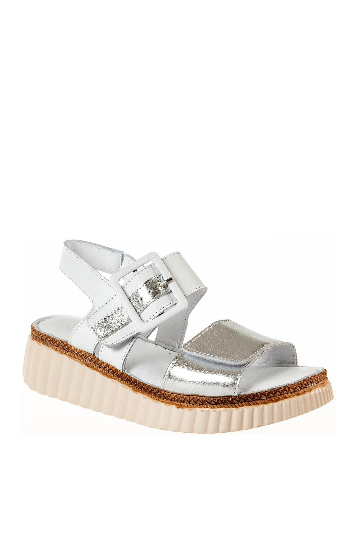 ÜÇEL 405 KADIN SANDALET BEYAZ