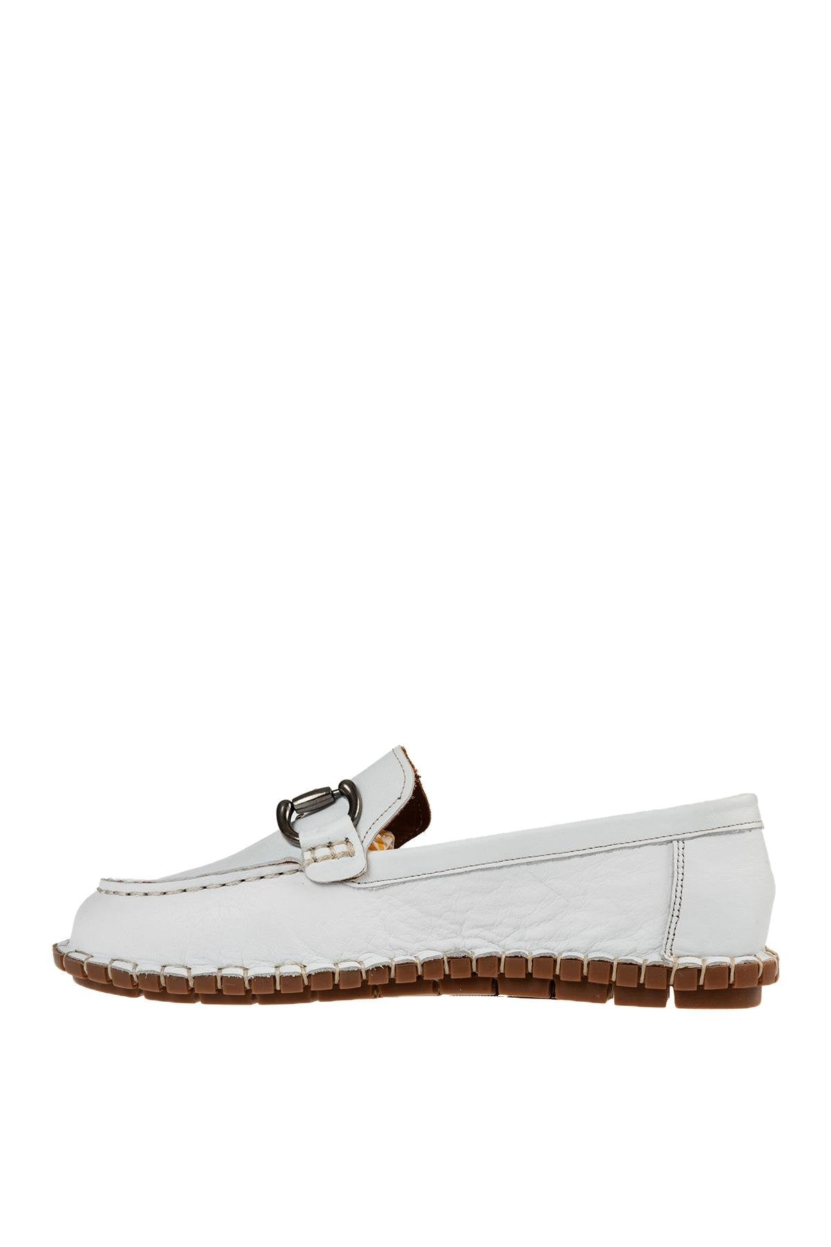 ÜÇEL 600 KADIN LOAFER AYAKKABI BEYAZ