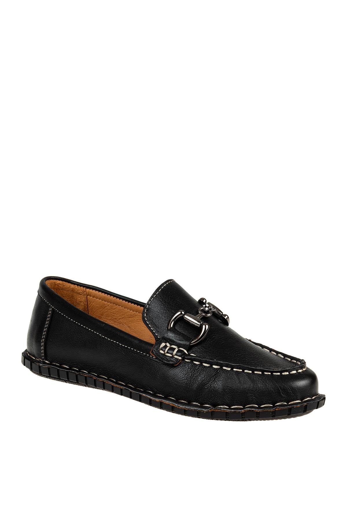 ÜÇEL 600 KADIN LOAFER AYAKKABI SİYAH