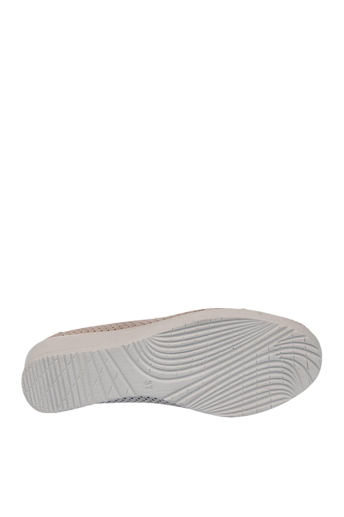 Üçel 6005 HAKİKİ DERİ KADIN AYAKKABI TAŞ