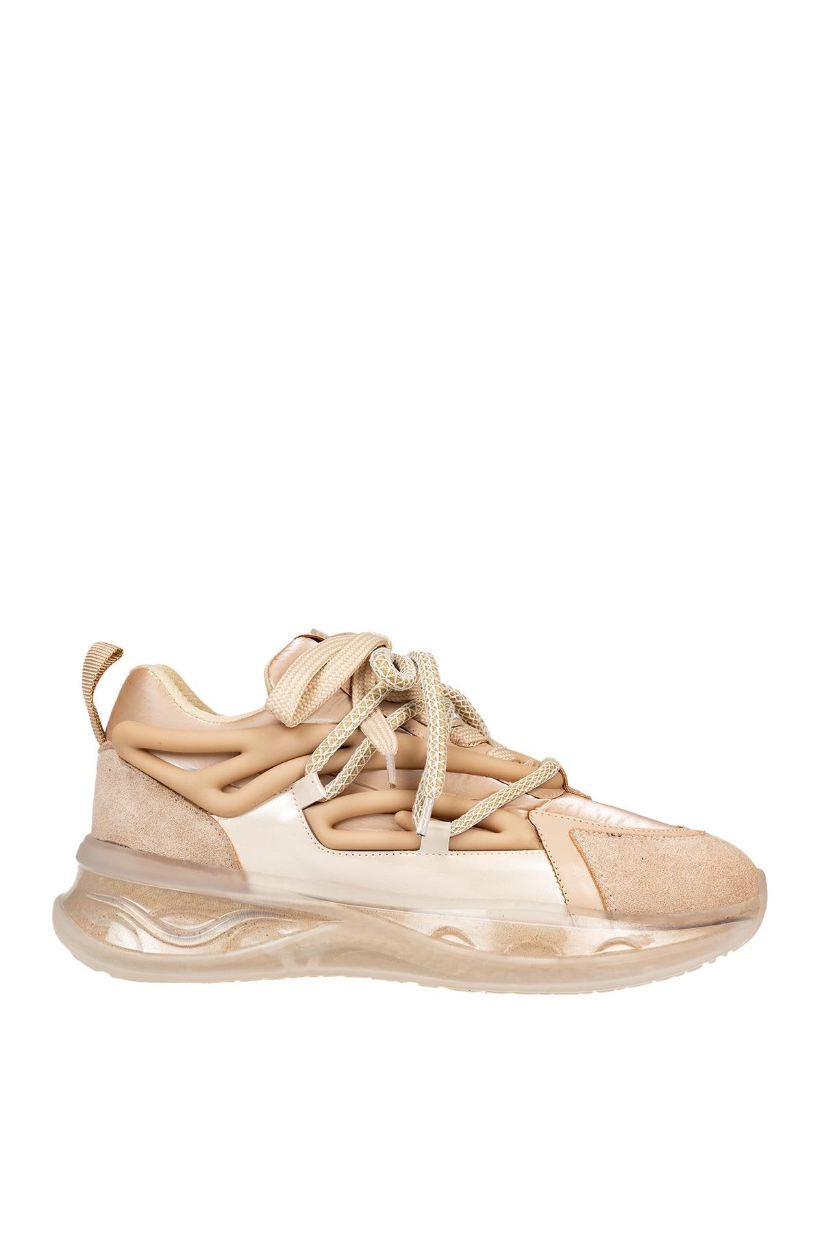 ÜÇEL B1014 KADIN SNEAKERS AYAKKABI BEJ