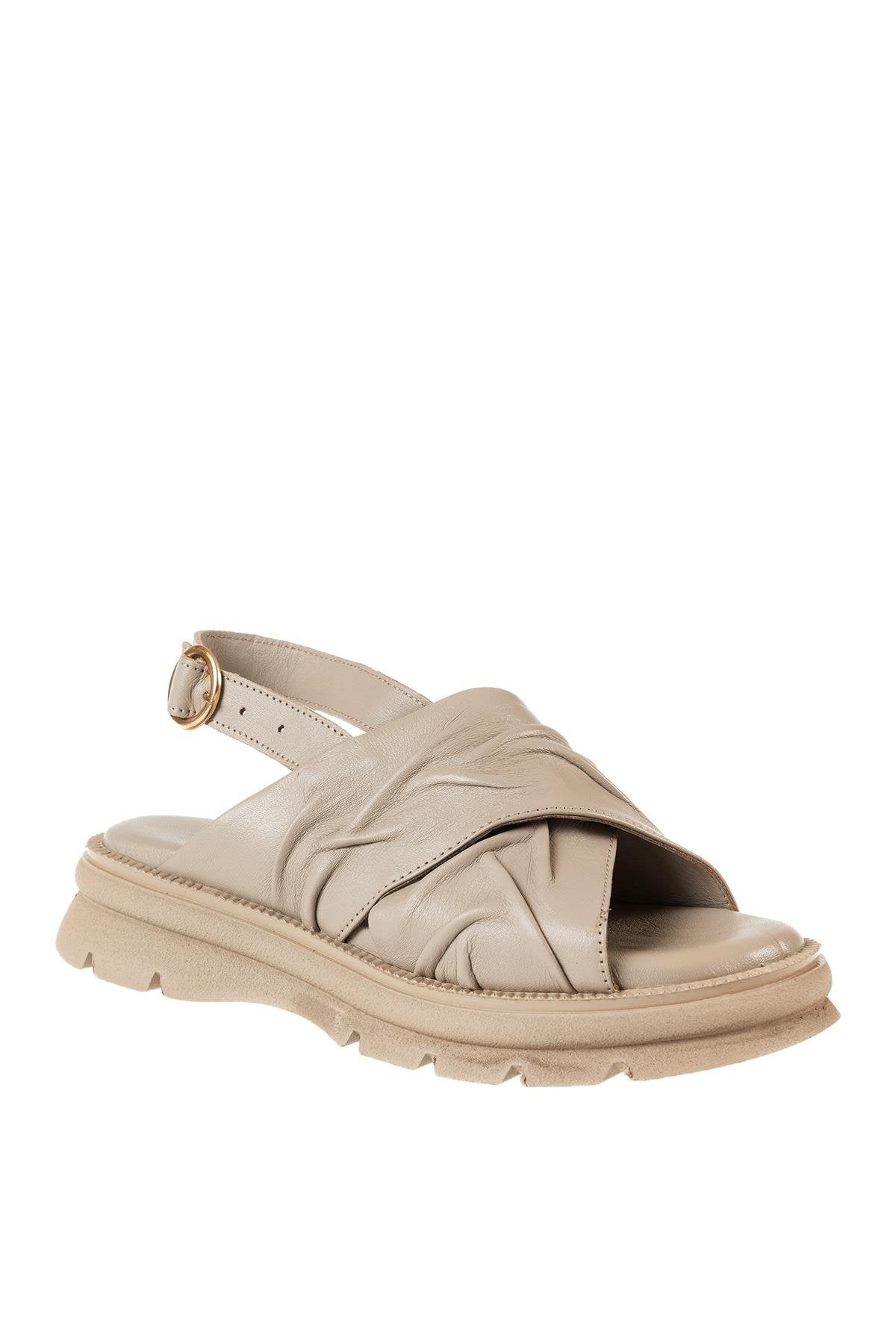 ÜÇEL H-31 KADIN SANDALET VİZON