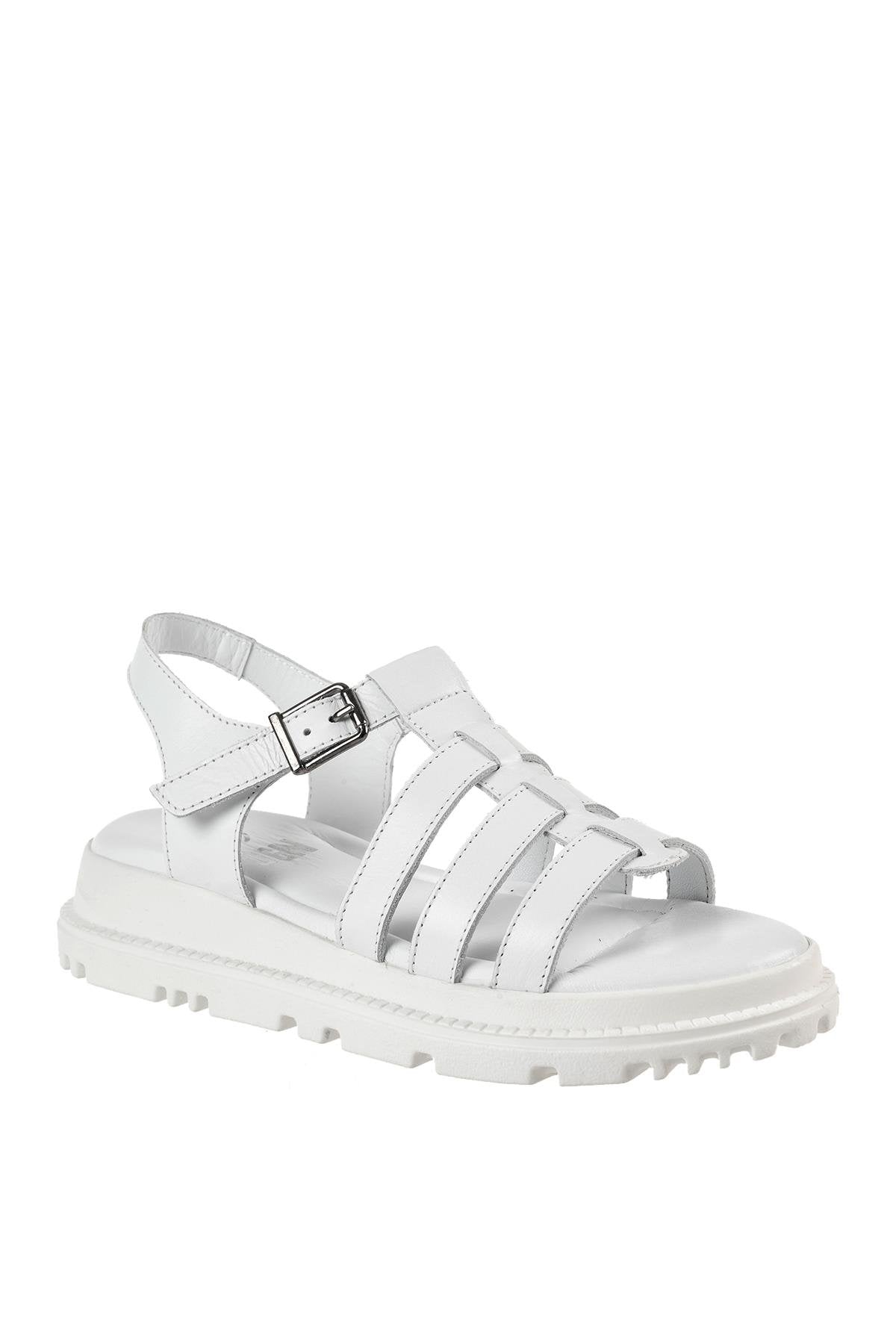 ÜÇEL M-7 KADIN SANDALET BEYAZ