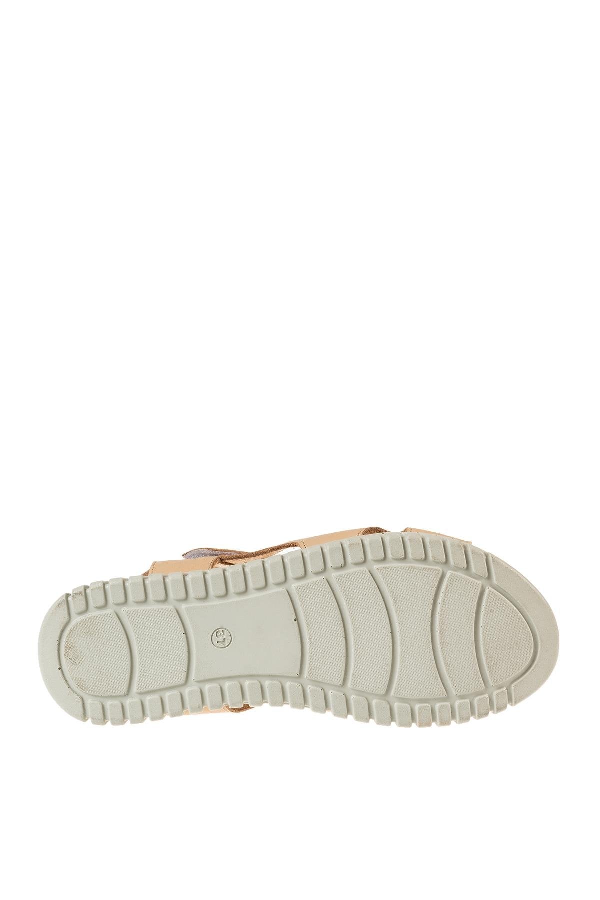 ÜÇEL S1003 KADIN SANDALET BEJ