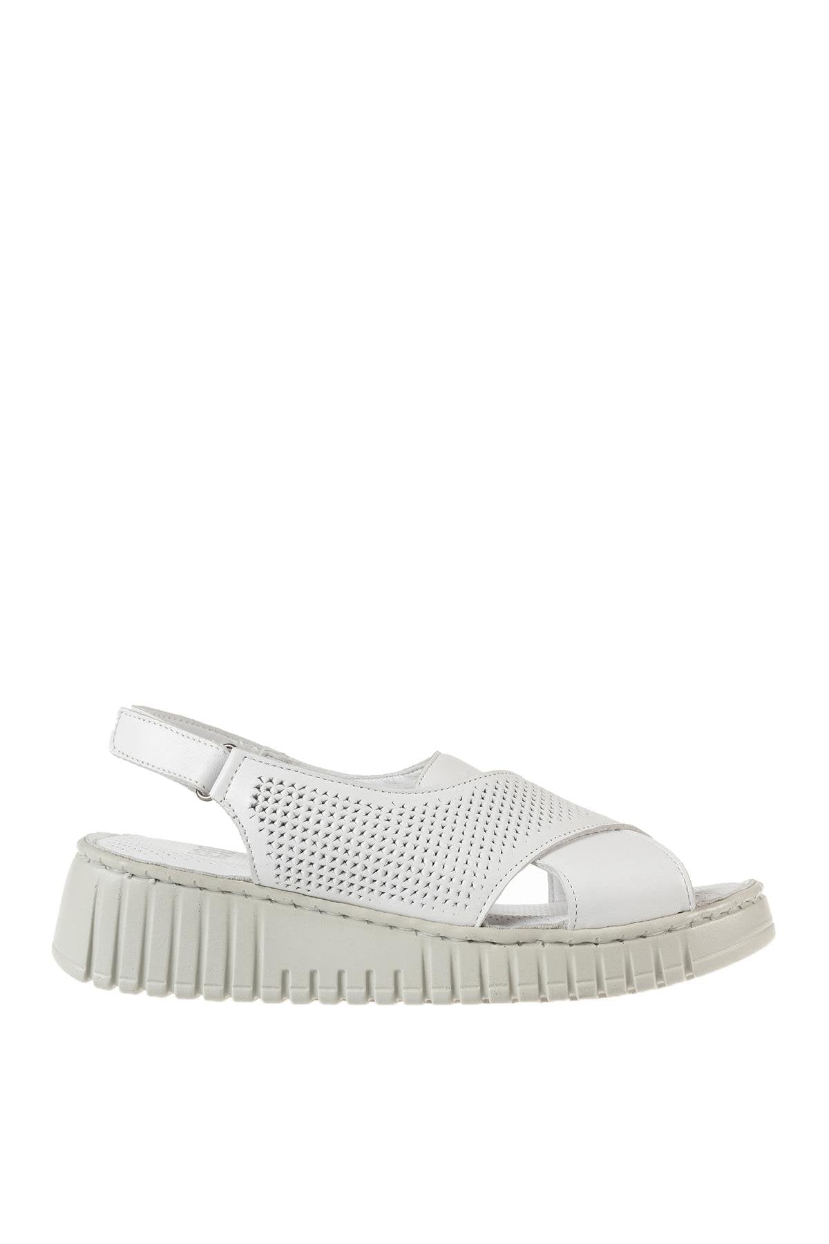 ÜÇEL S1002 KADIN SANDALET BEYAZ