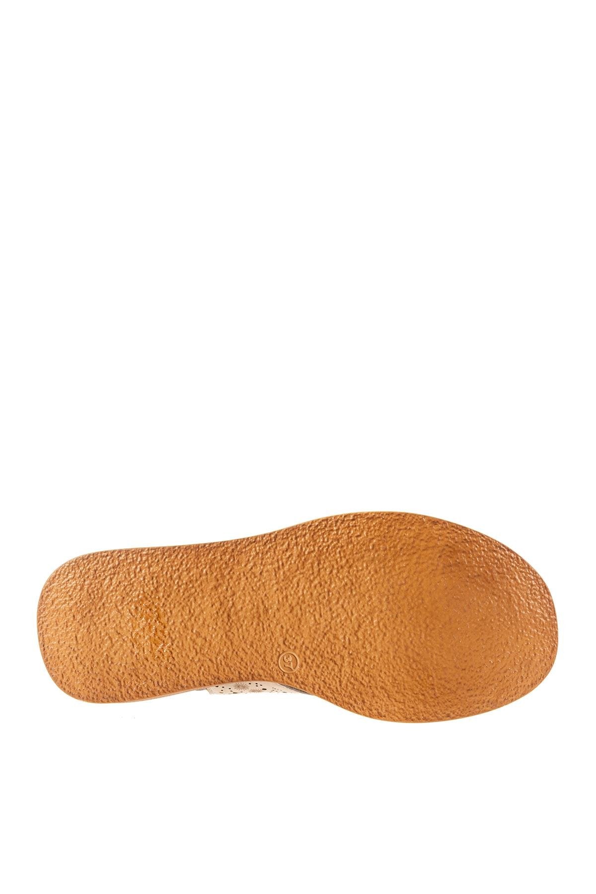 ÜÇEL S203 KADIN SANDALET BEJ