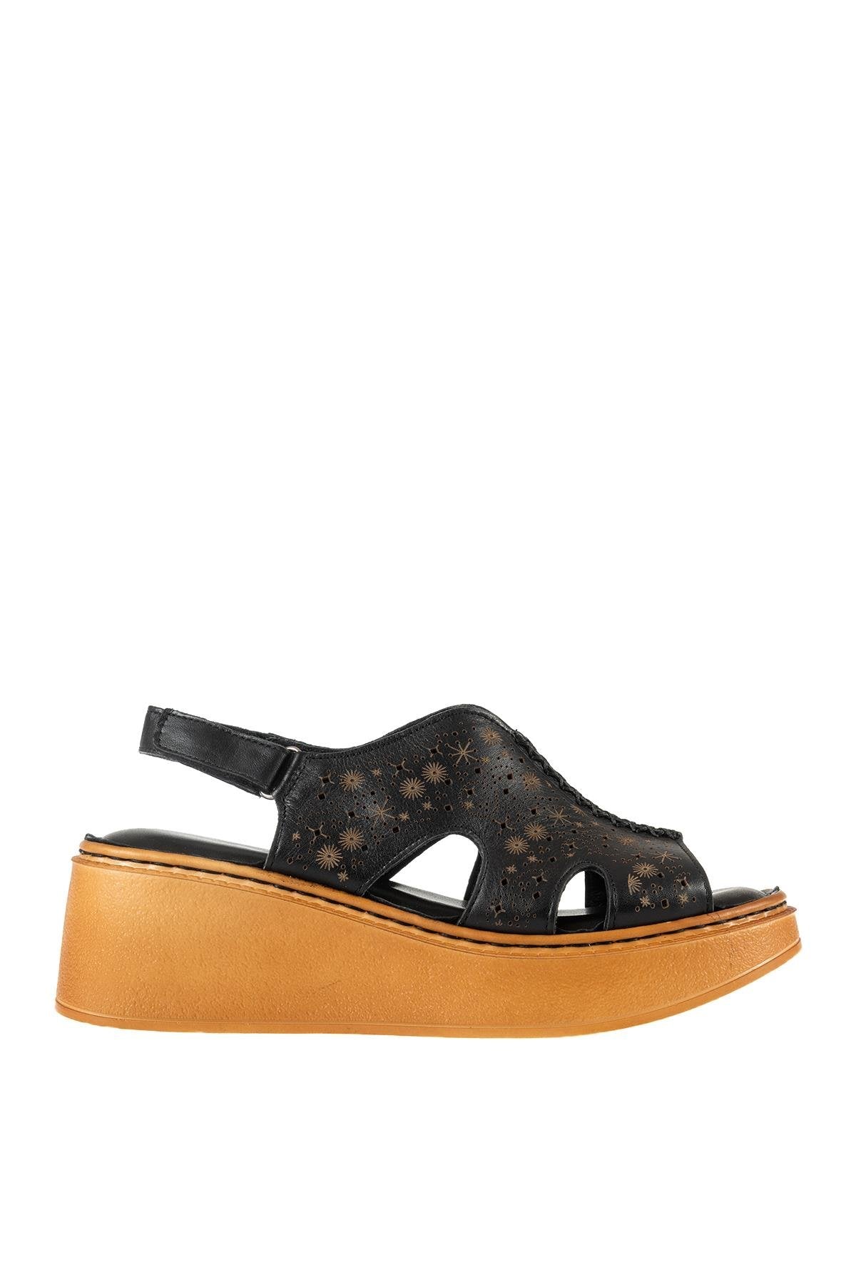 ÜÇEL S203 KADIN SANDALET SİYAH