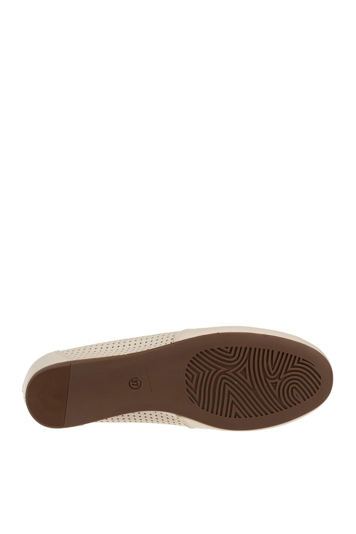 ÜÇEL 426 KADIN LOAFER AYAKKABI EKRU