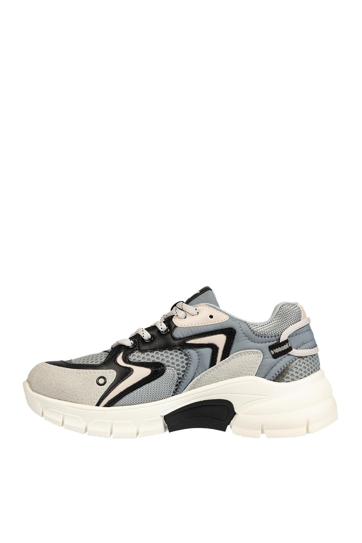 Üçel 51166 KADIN SNEAKER AYAKKABI BUZ-SİYAH